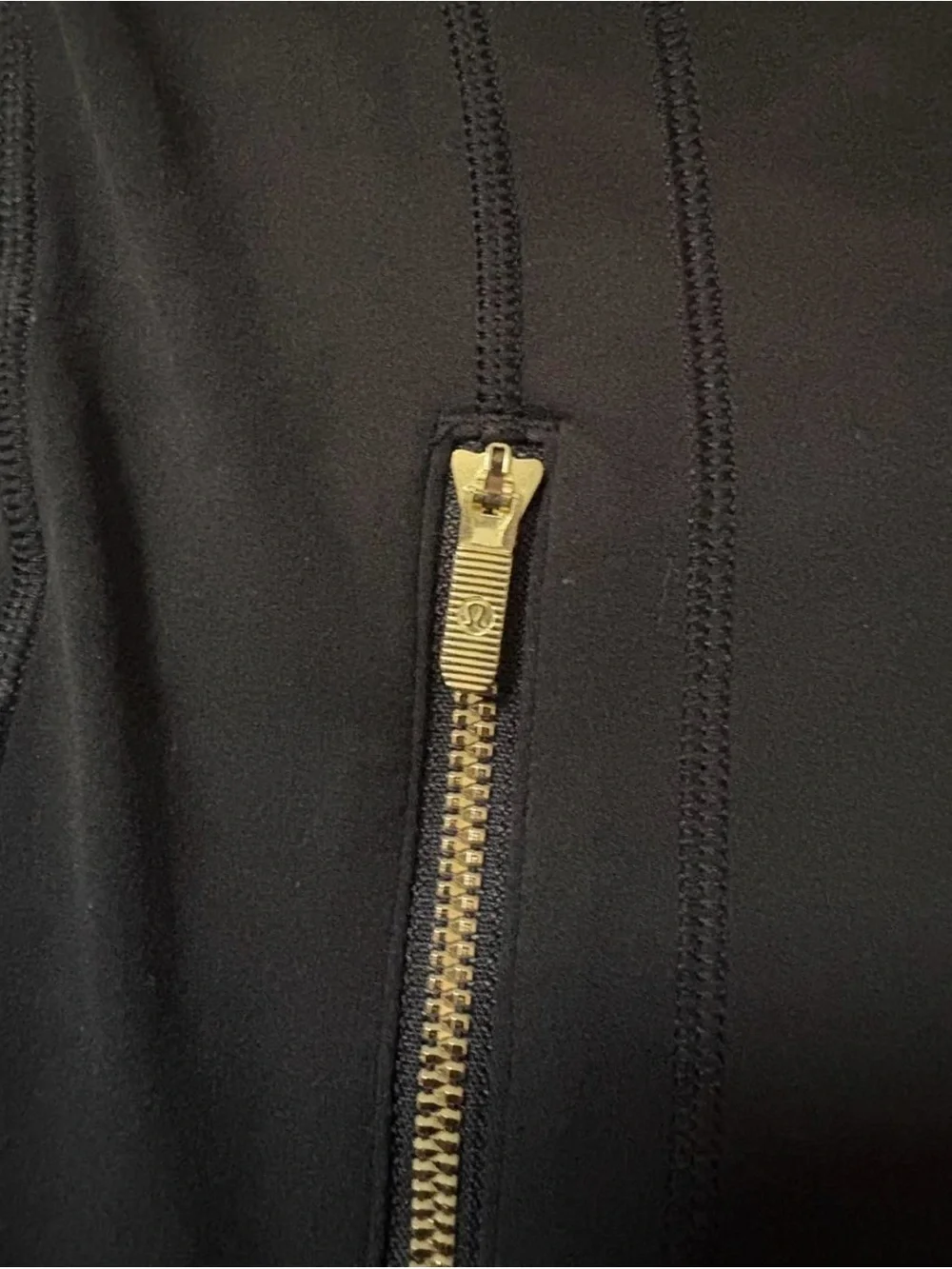 lululemon Black Jacket with Gold Zipper Detail